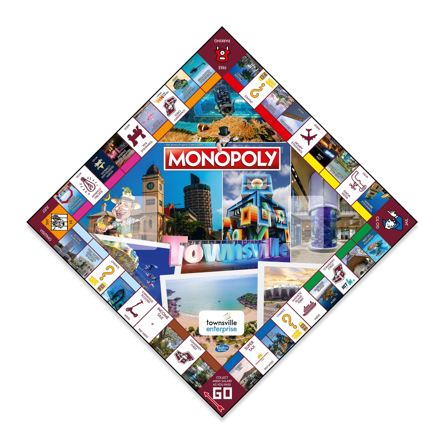 Townsville Edition Monopoly Board